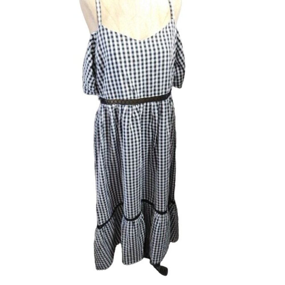 White Birch size XL Black White Gingham Sundress Dress NWT (Runs Small)